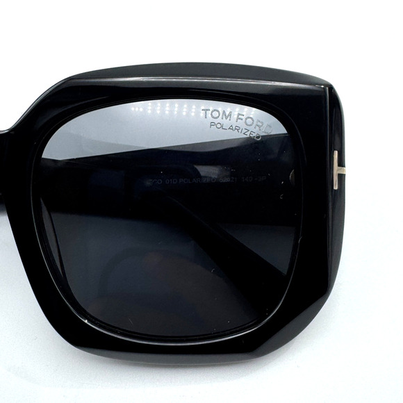 Tom Ford Sunglasses Carla-02 TF1220 01D Black Butterfly Gray Polarized Lens 52mm